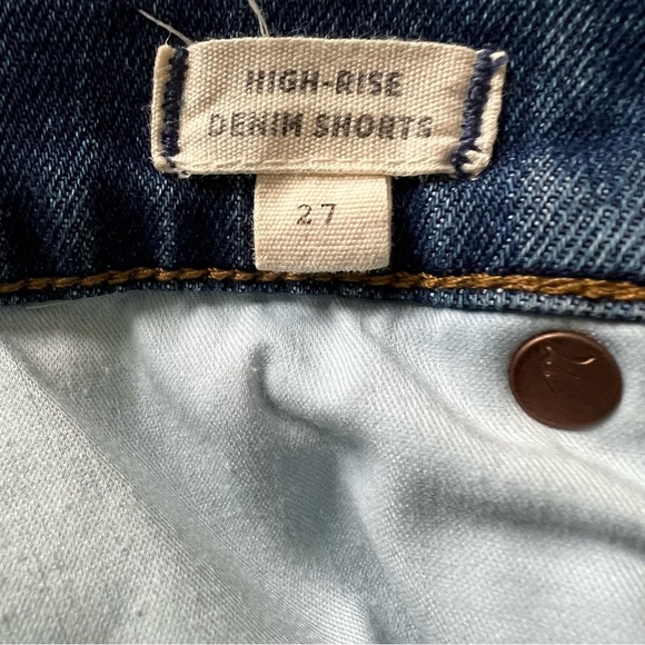 Madewell Distressed High Rise Denim Cut Off Shorts Style F7019 Size 27 - Picture 5 of 9